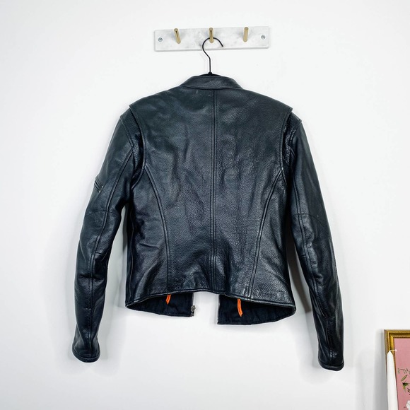 HARLEY DAVIDSON first classics black leather moto jacket S - Picture 2 of 8